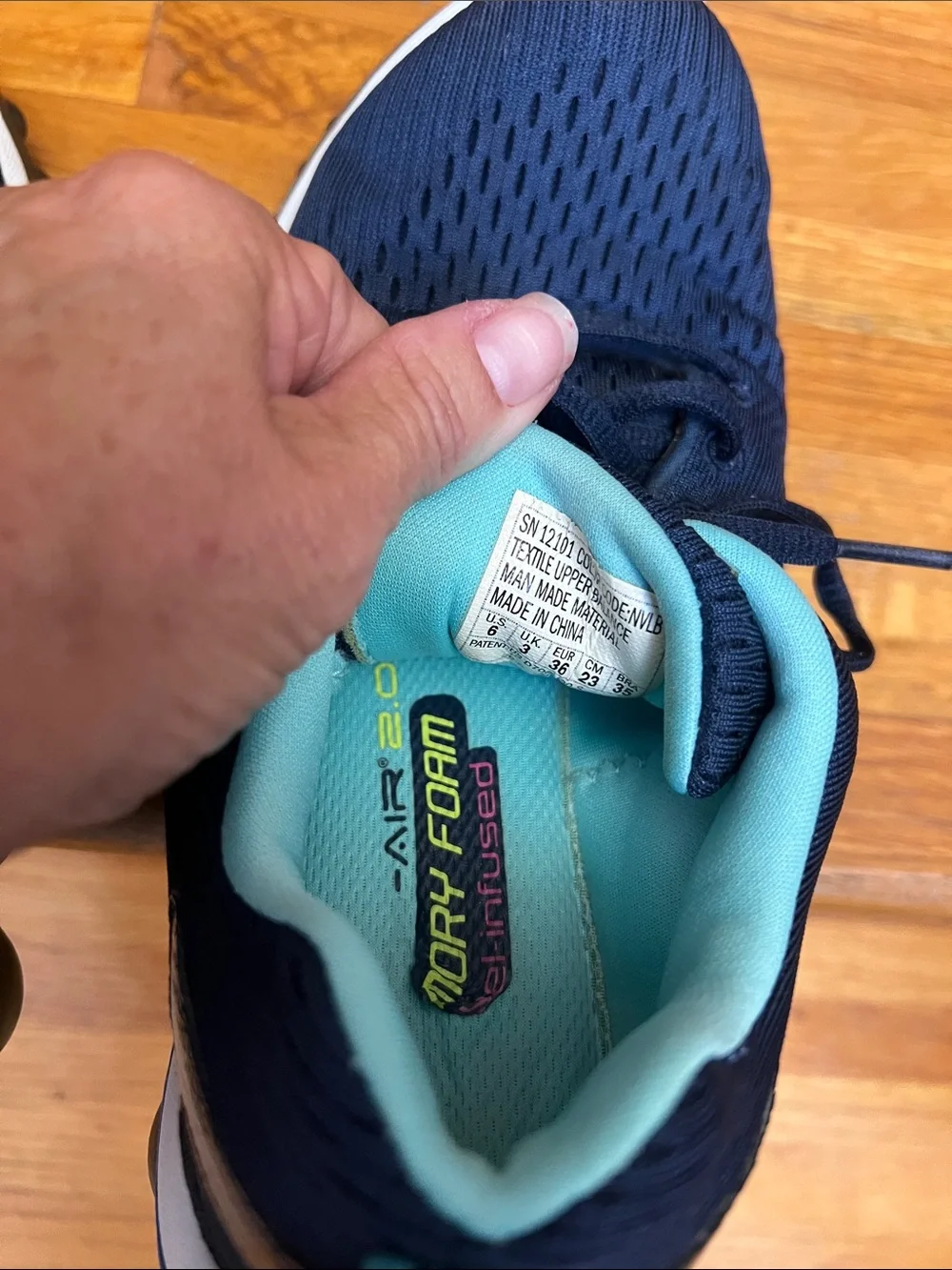 Skechers Navy with Teal Athletic Sneakers